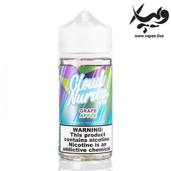جویس کلود نوردز انگور سیب یخ صد میل Cloud Nurdz Grape Apple ICE 100ml - تصویر 2
