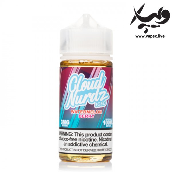 جویس واترملون بری یخ کلود نوردز Cloud Nurdz Watermelon Berry ICE 100ML - تصویر 2