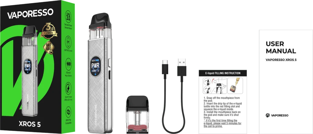 محتویات جعبه ی ایکسروس ۵ در ویپ ایکس