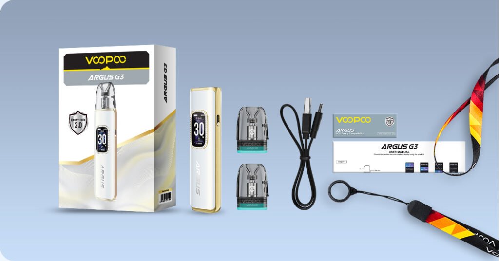 محتویات بسته بندی پاد آرگاس جی ۳ ووپو