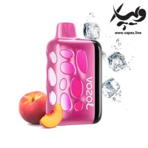 پاد یکبار مصرف وزول ریو ۴۰۰۰۰ پاف هلو یخ Vozol Rave 40000P Peach Ice