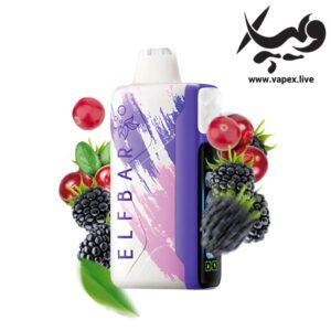 پاد یکبار مصرف الف بار آیس کینگ ۳۰۰۰۰ پاف تمشک سیاه ذغال اخته